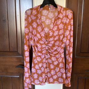 Free people sheer size small top